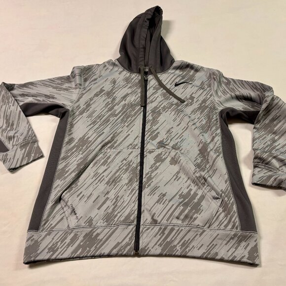 ~~Nike Hoodie Athletic Shirt Therma-Fit Gray Full Zip Women's Size M  ******SHIP - Picture 1 of 6